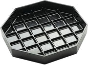 Cal-Mil Octagonal Black Plastic Drip Tray - 4" L x 4" W