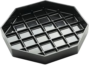 Cal-Mil Octagonal Black Plastic Drip Tray - 4" L x 4" W
