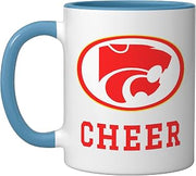 Carlisle High School Wildcats Cheer Ceramic Mug, Blue/White, 11oz