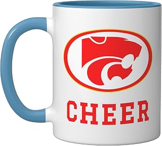 Carlisle High School Wildcats Cheer Ceramic Mug, Blue/White, 11oz