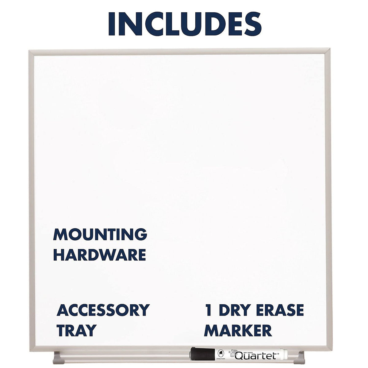 Quartet 1 / 23"W x 34"H / Silver Dry Erase Boards