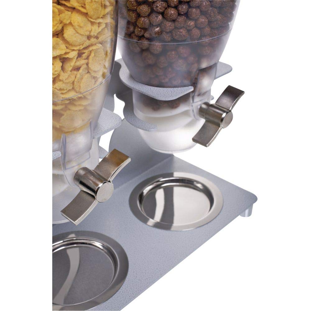 Colored Turn and Serve Dispenser by CAL-MIL – 18.5" Height, 12.25" Width, 6" Length, 7.0 liters, Plastic, Silver, Model 3510-2-39