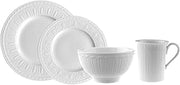 Villeroy & Boch Cellini 24 Piece Dinnerware Set, White | Premium porcelain dinnerware set, made in Germany, dishwasher and microwave safe, brings classic elegance to a table for six