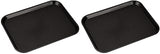 Carlisle FoodService Products Cafe Plastic Fast Food Tray, 14" x 18", Black (Pack of 2)