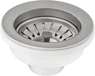 Ruvati Basket Strainer for Thick Fireclay Kitchen Sink Drain Assembly - Stainless Steel - RVA1039ST