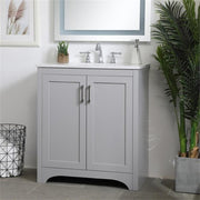 Elegant Decor 30" - Single / Grey / Traditional Wheel Care