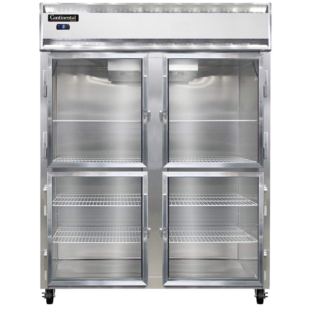 2FE-GD-HD Extra-Wide Two Section Reach In Glass Door Freezer by Continental Refrigerator – Commercial Grade