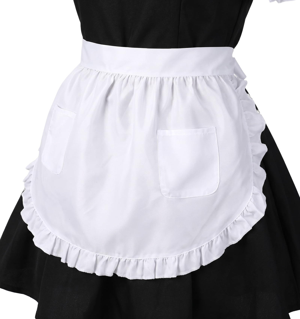 Half Apron by Acrbeli – One Size, Polyester, White, Model 5482JNBU7180