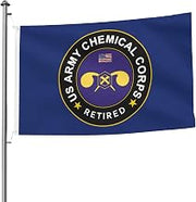 US Chemical Corps Retired Premium 5x8ft Double-Sided Flags with 2 Brass Grommets - All Weathe