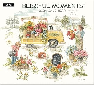 Lang, Blissful Moments 2026 Wall Calendar by Lisa Audit, 13.4'' X 12'', 12-Month Calendar with Stapled Binding