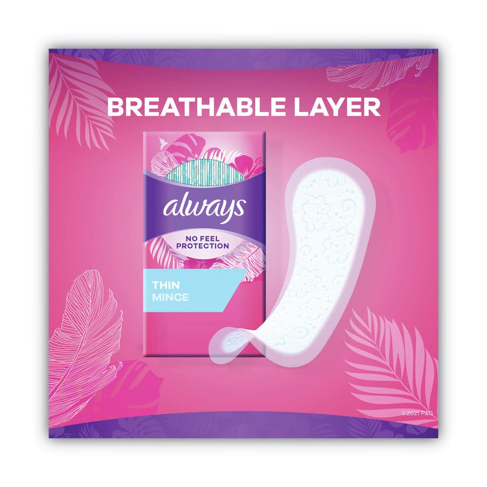 10796PK Dailies Thin Liners by Always – mini/panty liner, Pack of 120, Model PGC10796PK