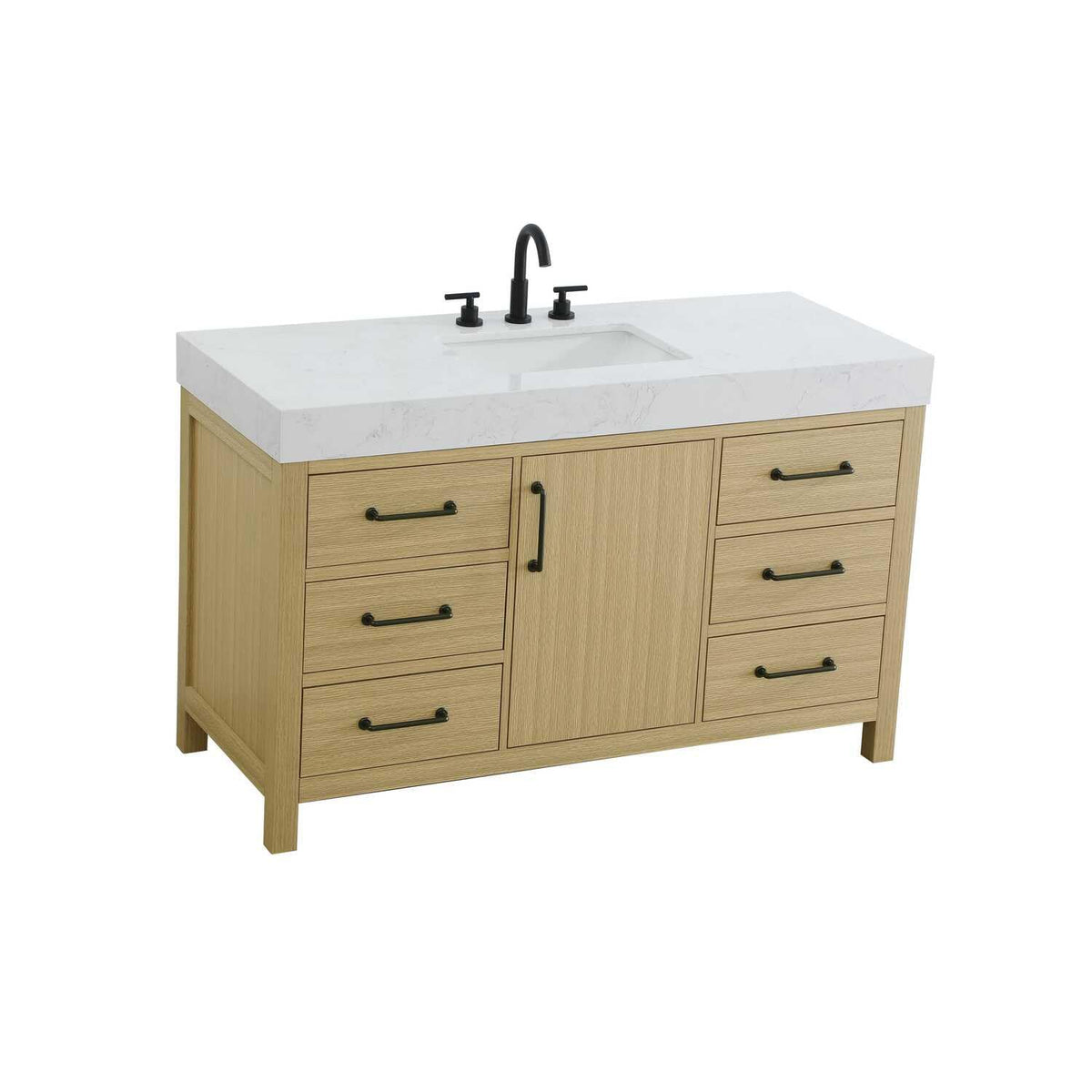 Elegant Kitchen and Bath 54" Single Bathroom Vanity in Honey Brown by Elegant Lighting – unspecified, Wood, Honey Brown, Model VF60654MHB