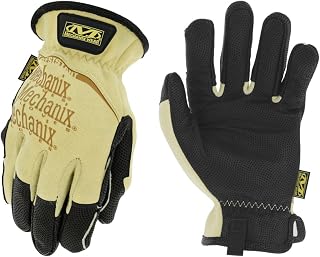 Mechanix Wear Leather Heat Resistant Work Gloves Black Medium