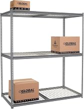 Global Industrial High Cap. Starter Rack 72Wx24Dx96H 3 Levels Wire Deck 1000lb Per Shelf GRY