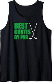 Mens Best Curtis By Par Golfer Name Pun Tank Top