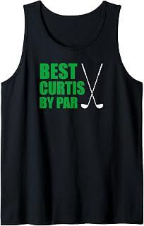Mens Best Curtis By Par Golfer Name Pun Tank Top