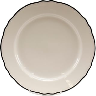 Homer Laughlin 546847 Styleline Black Carolyn 9.75 Plate - 24 / CS