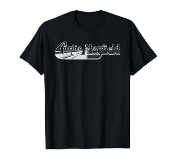 CM Logo T-Shirt by Curtis Mayfield – Cotton, Black, Model G3KK4VVPYVH