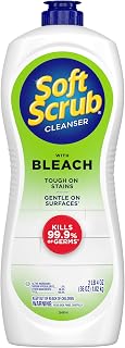 Soft Scrub Cleanser with Bleach, 36 Oz, Multi Surface Cleaner, Germ Kill