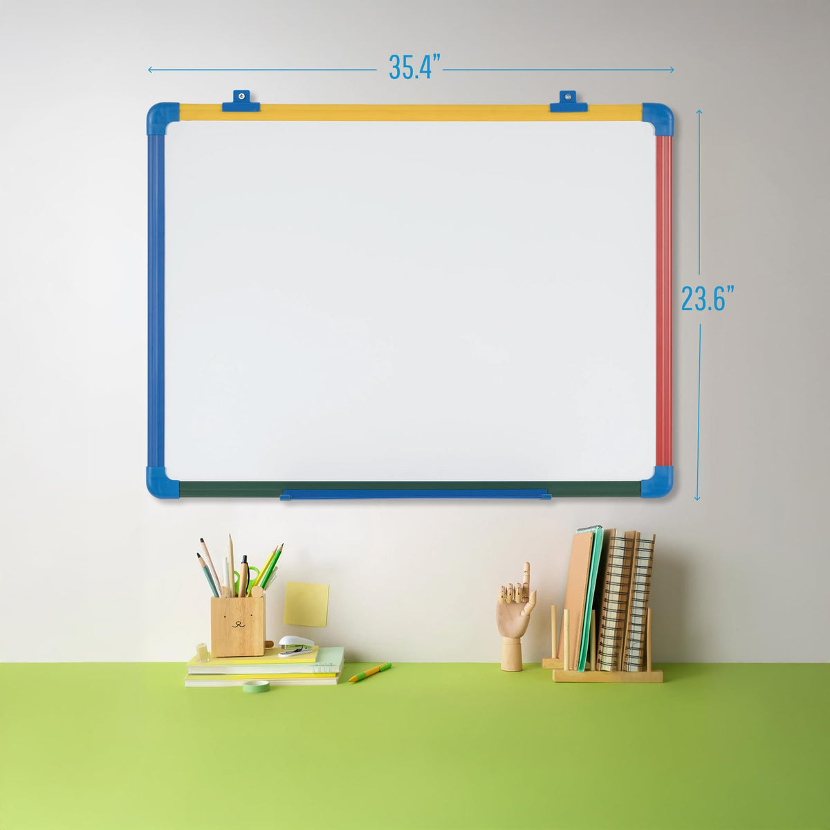 Schoolmate Dry Erase Whiteboard by MasterVision – 36" x 24", Multicolor, Model MB0707866