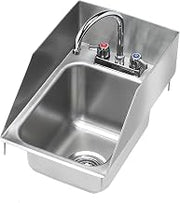 Krowne 12" x 18" Drop-In Hand Sink with Side Splashes, 5" Deep Bowl, HS-1225