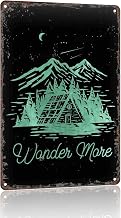 Mountain Lakeside Cabin Metal Sign 8x12 Inch for Cabin Wall Decor