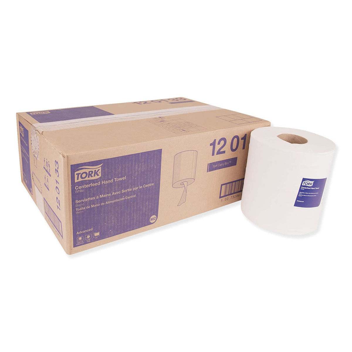 Tork Advanced Centerfeed Hand Towel, 1-Ply, 8.25 x 11.8, White, 1,000/Roll, 6/Carton (120133)
