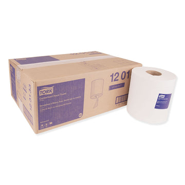 Tork Advanced Centerfeed Hand Towel, 1-Ply, 8.25 x 11.8, White, 1,000/Roll, 6/Carton (120133)