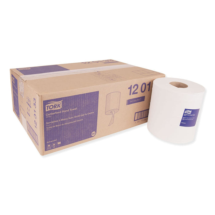 Tork Advanced Centerfeed Hand Towel, 1-Ply, 8.25 x 11.8, White, 1,000/Roll, 6/Carton (120133)