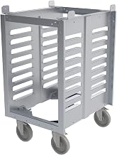 Cadco OST-34A-CS Mobile Half-Size Heavy-Duty Oven Stand for Storage Transport Restaurants, 5 Half-Size Sheet Pan Capacity (NOT Included), Aluminum