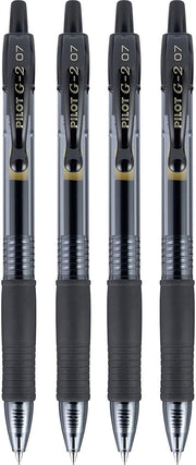 G2 Premium Gel Pens by PILOT – 4 Count (Pack of 1), Plastic, Black, Model FBA_31057