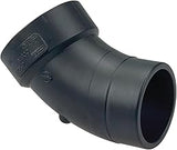 NIBCO Fig No U5806-2, 1-1/2 in. ABS DWV 45 Degree Street Elbow Spigot x Hub, Solvent Weld
