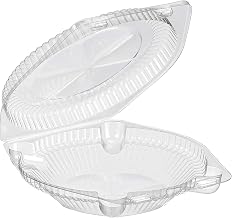 6 " Clear Plastic Hinged Pie Container by Inline Plastics #CPC-106- Case box of 300