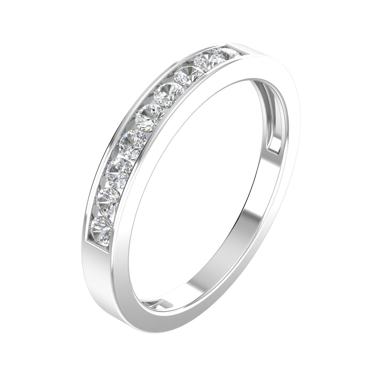 1/4ctw Diamond Channel Wedding Band in 10k White Gold (G-H by Sk Jewel,Inc – 7.5, Gold,10k White Gold, White, Model LDCH025 10k WG z7.5