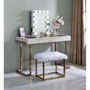 ASA Rectangle Accent Mirror in White by Acme – 24"L x 16"W, Metal, White, Model AC00760