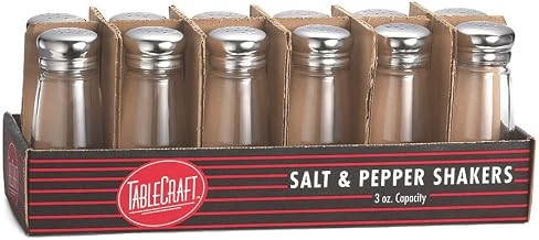TableCraft C132-12 Glass 3 Ounce Salt/Pepper Shaker - Dozen