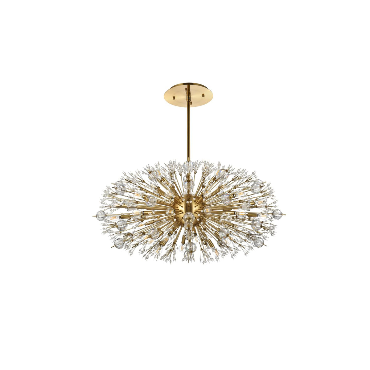 Vera 38 Light Pendant by Lighting Design – Metal, Clear, Model 2550D42SG