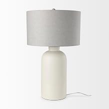 Mercana Cato 20.0L X 20.0W X 33.5H Cream Base W/White Shade Table Lamp