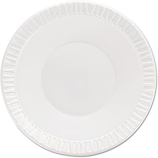 Dart 12BWWQR Quiet Classic Laminated Foam Dinnerware Bowls, 10-12 Oz, White, 125/Pk