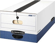 Bankers Box 12-Pack String & Button Heavy-Duty File Box, Legal, FastFold | Protect critical records with string-and-button security, FastFold setup, and heavy-duty stacking strength.