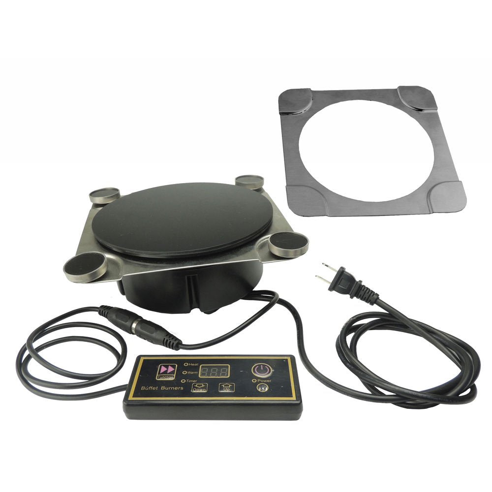 Chafer Portable Induction Unit - 8" Square x 3 1/4"H by HUBERT – Metal, Black, Model IH180