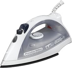 Proctor Silex Commercial Lightweight Hospitality Nonstick Steam Iron, White, 17515