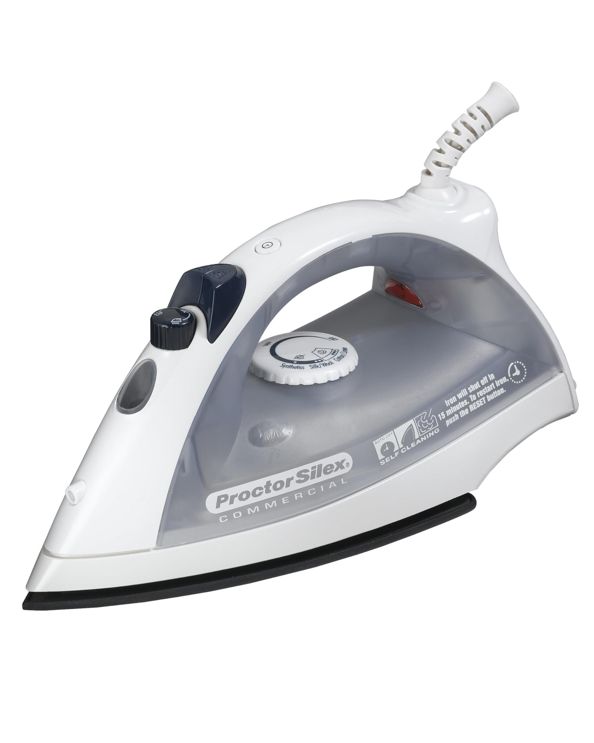Proctor Silex Commercial Lightweight Hospitality Nonstick Steam Iron by Hamilton Beach Commercial – True, Gray, Model 17515