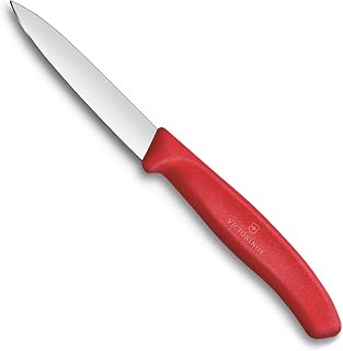 Victorinox Swiss Classic 3.15 Inch Straight Edge Pointed Tip Paring Knife - Red