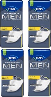 Tena for Men Level2 Guard for Men - Super Absorbency Incontinence Protector (4 Pack of 80 Count)