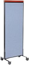 Global Industrial 24-1/4"W x 64-1/2"H Mobile Deluxe Office Partition Panel, Blue