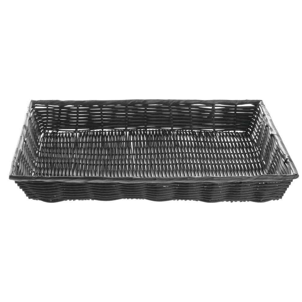 HUBERT Black / 18"Lx12"Wx2.5"H / Modern Shelf Baskets