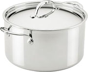 Hestan ProBond Luxe 8-Quart Saucepan with Lid, Professional Clad Stainless Steel, ProCore Tri-Ply Clad Construction, Polished Exterior, Induction & Oven Safe