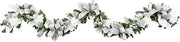 9' Holiday Garland with Hydrangeas and Bows