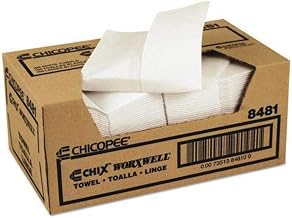 Chicopee 8481 Worxwell General Purpose Cloth Towel, 13" Width x 15" Length, White (Pack of 100)
